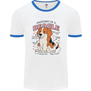 Beagle Anatomy Funny Dog Mens Ringer T-Shirt White/Royal Blue