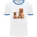 Chow Chows Dog Puppy Mens Ringer T-Shirt White/Royal Blue