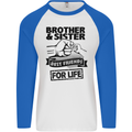 Brother & Sister Best Friends Siblings Mens L/S Baseball T-Shirt White/Royal Blue