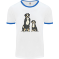 Swiss Mountain Dog & Puppy Sennenhund Mens Ringer T-Shirt White/Royal Blue