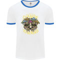 Change Your Mind Magic Mushrooms LSD Mens Ringer T-Shirt White/Royal Blue