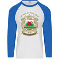 All Men Are Born Equal Welshmen Wales Welsh Mens L/S Baseball T-Shirt White/Royal Blue