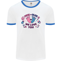 Pink or Blue New Baby Pregnancy Pregnant Mens Ringer T-Shirt White/Royal Blue