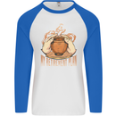 Pottery Retirement Plan Funny Mens L/S Baseball T-Shirt White/Royal Blue