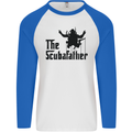 The Scuba Father Day Funny Diver Diving Mens L/S Baseball T-Shirt White/Royal Blue