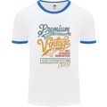 Aged to Perfection 62nd Birthday 1961 Mens Ringer T-Shirt White/Royal Blue