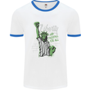 Liberty and Baseball Mens Ringer T-Shirt White/Royal Blue