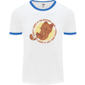 Cat & Pizza Anti Valentines Singles Day Mens Ringer T-Shirt White/Royal Blue