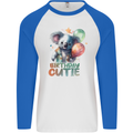 Birthday Cutie Koala 3rd 4th 5th 6th 7th 8th Mens L/S Baseball T-Shirt White/Royal Blue