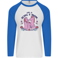Love is Being a Mom Funny Horse Mens L/S Baseball T-Shirt White/Royal Blue