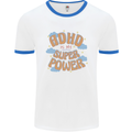 ADHD is My Superpower Mens Ringer T-Shirt White/Royal Blue