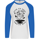 Lose My Mind Funny Magic Mushrooms Drugs Mens L/S Baseball T-Shirt White/Royal Blue