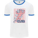 Anti Valentines Day Club Mens Ringer T-Shirt White/Royal Blue