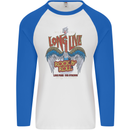 Long Live Rock n Roll Heavy Metal Guitar Mens L/S Baseball T-Shirt White/Royal Blue