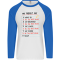 My Perfect Day Be The Best Mom Mother's Day Mens L/S Baseball T-Shirt White/Royal Blue