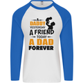 Daddy A Dad Forever Funny Fathers Day Mens L/S Baseball T-Shirt White/Royal Blue