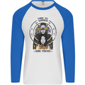 Time to Summon Some Friends Ouija Board Mens L/S Baseball T-Shirt White/Royal Blue