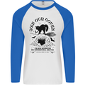 Join Our Coven Funny Halloween Cat Mens L/S Baseball T-Shirt White/Royal Blue