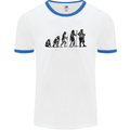 Bavarian Beer Evolution Oktoberfest Mens Ringer T-Shirt White/Royal Blue