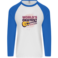 World's Okayest Guitar Player Funny Mens L/S Baseball T-Shirt White/Royal Blue