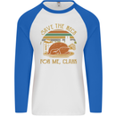 Save the Neck For Me Clark Christmas Movie Mens L/S Baseball T-Shirt White/Royal Blue