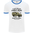 Army Ambulance Military Paramedic Medic Mens Ringer T-Shirt White/Royal Blue