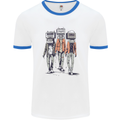 Hi-Fi Head Obscure Music Mens Ringer T-Shirt White/Royal Blue