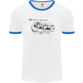 Dinghy Rapids White Water Rafting Whitewater Mens Ringer T-Shirt White/Royal Blue