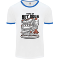 Types of Hot Dogs Funny Fast Food Mens Ringer T-Shirt White/Royal Blue