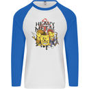 Heavy Metal Chemistry Periodic Table Mens L/S Baseball T-Shirt White/Royal Blue