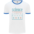 Science Like Religion Atheist Atheism Evolution Mens Ringer T-Shirt White/Royal Blue