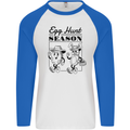 Easter Egg Hunt Season Mens L/S Baseball T-Shirt White/Royal Blue