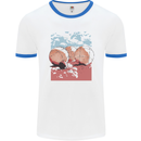 Petanque Balls Boules Bowls Mens Ringer T-Shirt White/Royal Blue