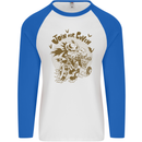 Join Our Coven Funny Halloween Pumpkin Mens L/S Baseball T-Shirt White/Royal Blue