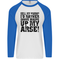 Sell My Piano? Funny Pianist Player Music Mens L/S Baseball T-Shirt White/Royal Blue