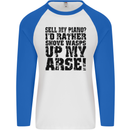 Sell My Piano? Funny Pianist Player Music Mens L/S Baseball T-Shirt White/Royal Blue