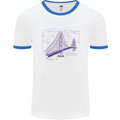 Bridge Equation Physics Maths Geek Mens Ringer T-Shirt White/Royal Blue