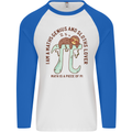 I'm a Maths Genius and Sloth Lover Funny Mens L/S Baseball T-Shirt White/Royal Blue