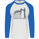 Robot Maintenance AI Futuristic SC-FI Mens L/S Baseball T-Shirt White/Royal Blue
