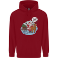 Rude Santa & Rudolf Christmas Funny Xmas Childrens Kids Hoodie Red