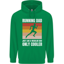 Running Dad Cross Country Marathon Runner Childrens Kids Hoodie Irish Green