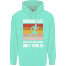 Running Dad Cross Country Marathon Runner Childrens Kids Hoodie Peppermint