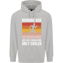 Running Dad Cross Country Marathon Runner Childrens Kids Hoodie Sports Grey