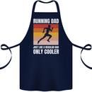 Running Dad Cross Country Marathon Runner Cotton Apron 100% Organic Navy Blue