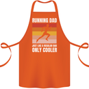 Running Dad Cross Country Marathon Runner Cotton Apron 100% Organic Orange