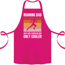 Running Dad Cross Country Marathon Runner Cotton Apron 100% Organic Pink