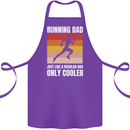 Running Dad Cross Country Marathon Runner Cotton Apron 100% Organic Purple