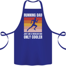 Running Dad Cross Country Marathon Runner Cotton Apron 100% Organic Royal Blue