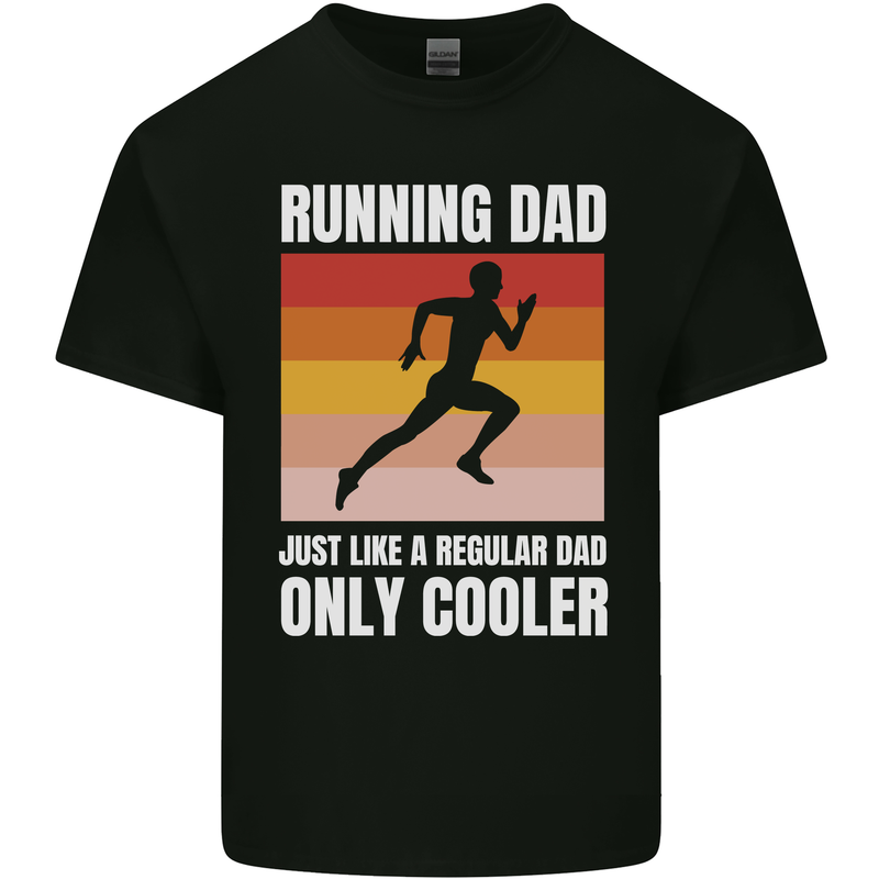 Running Dad Cross Country Marathon Runner Kids T-Shirt Childrens Black