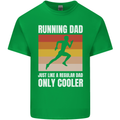Running Dad Cross Country Marathon Runner Kids T-Shirt Childrens Irish Green